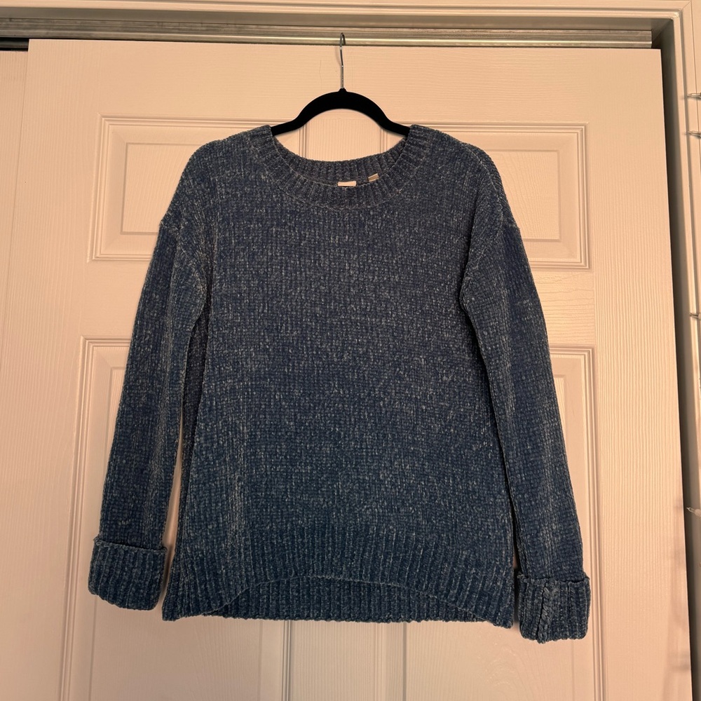 Blue GAP Chenille Knit Crewneck Sweater